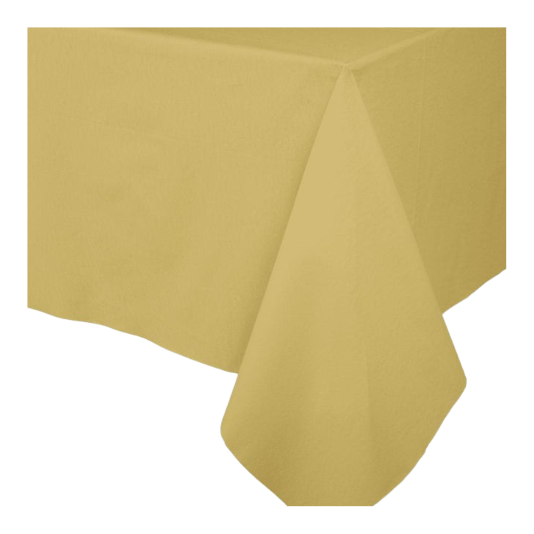 Gold Paper Linen Solid Table Cover
