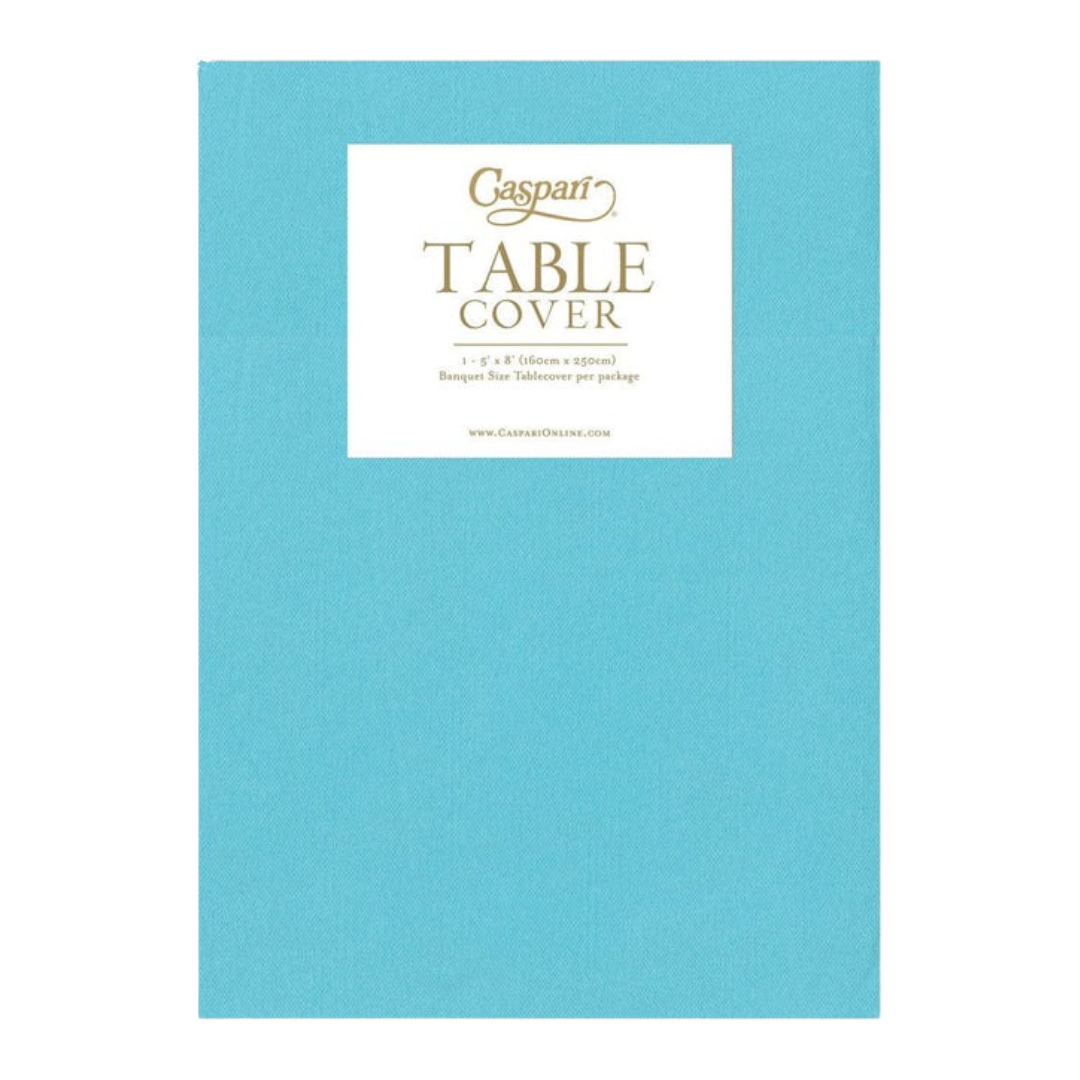 Light Blue Paper Linen Solid Table Cover