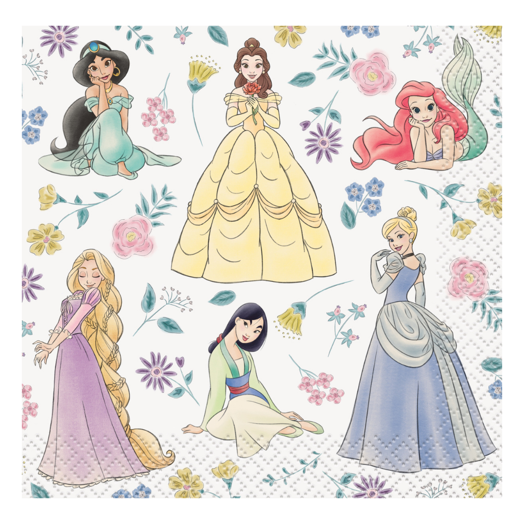 Pastel Disney Princess Cocktail Napkin