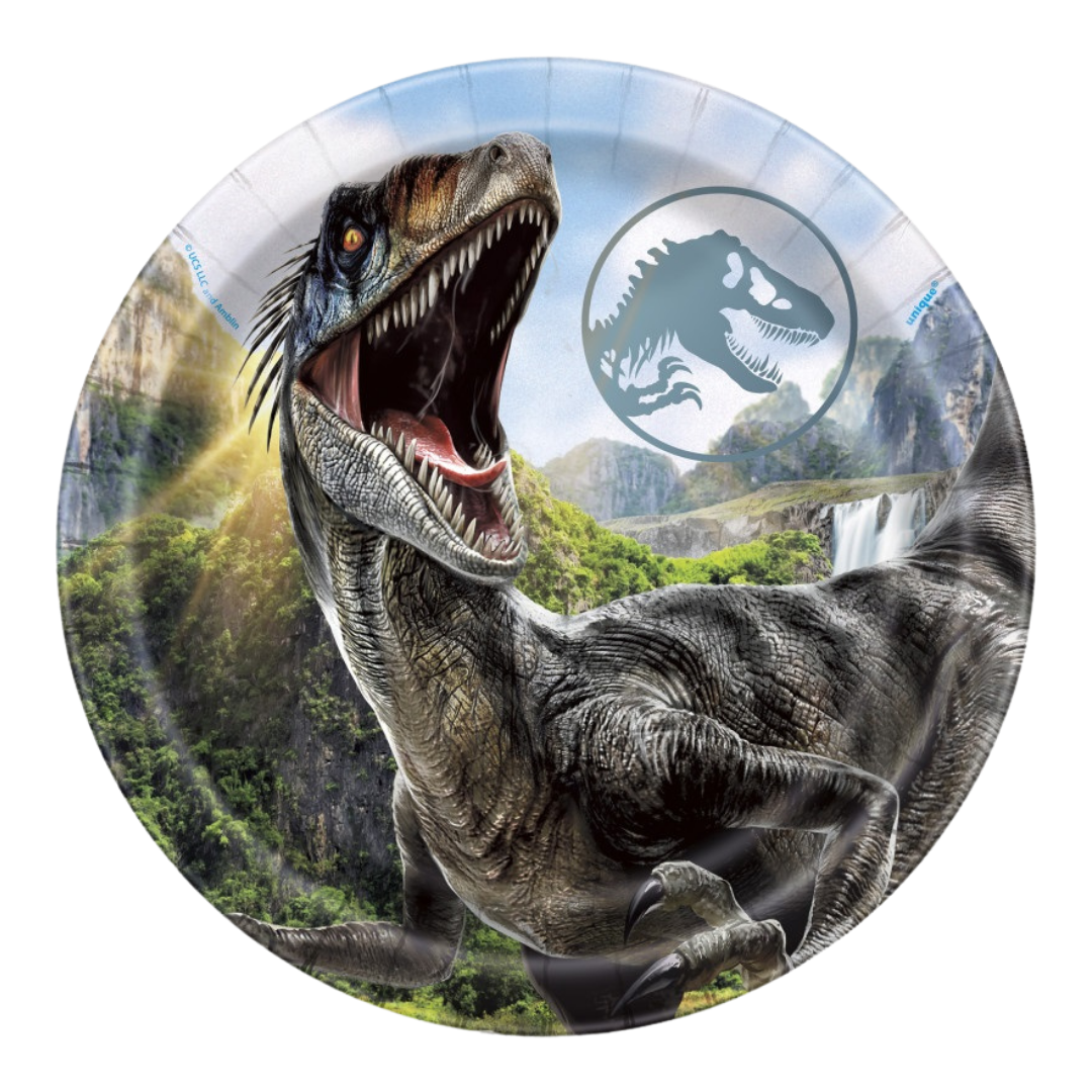 Gray and Green Jurassic World Small Dessert Plate