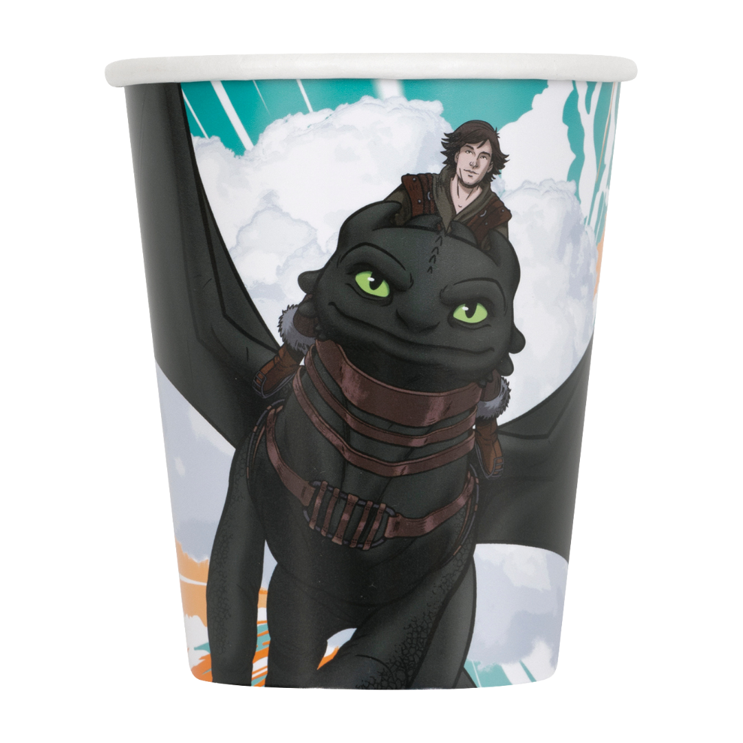 Black and White How to Train Your Dragon Paper Cups