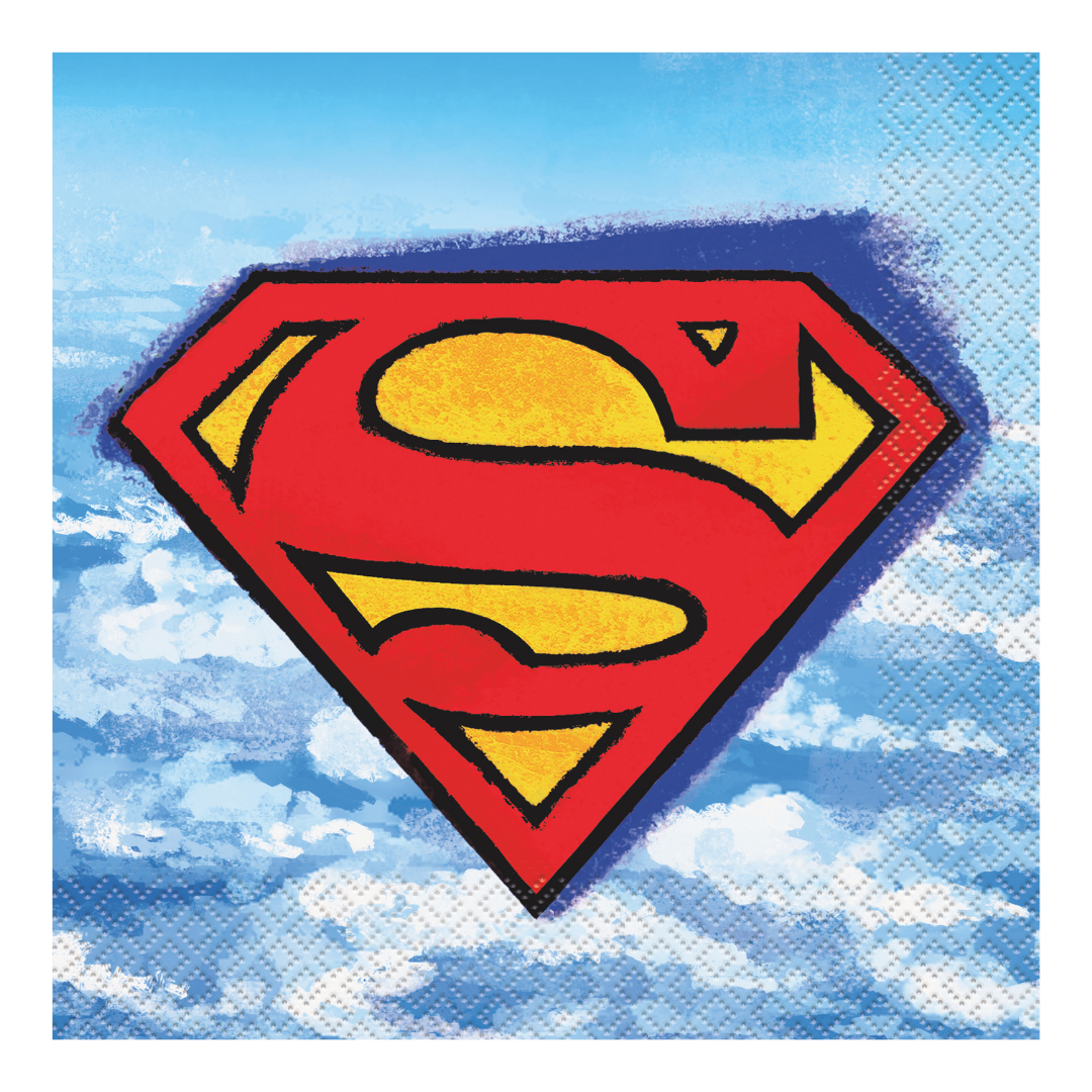 Blue and Red Superman Dinner Napkins
