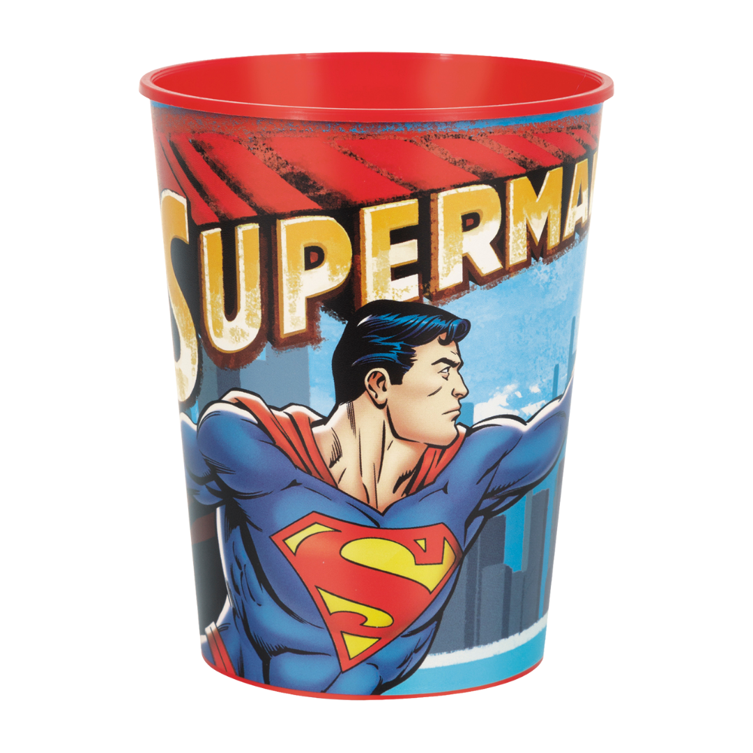 Blue and Red Superman Plastic Stadium Cup