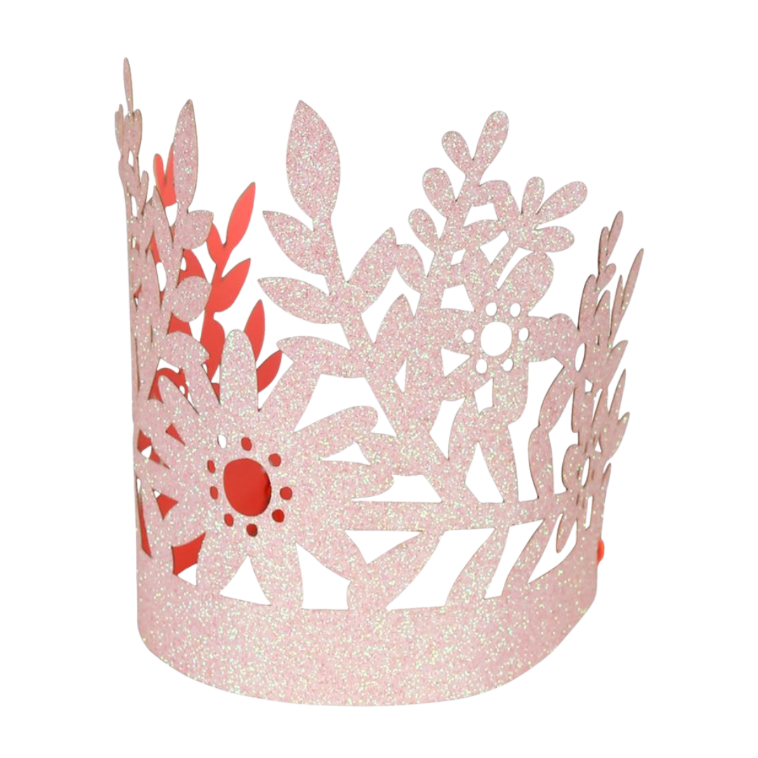Pink Princess Glitter Crown