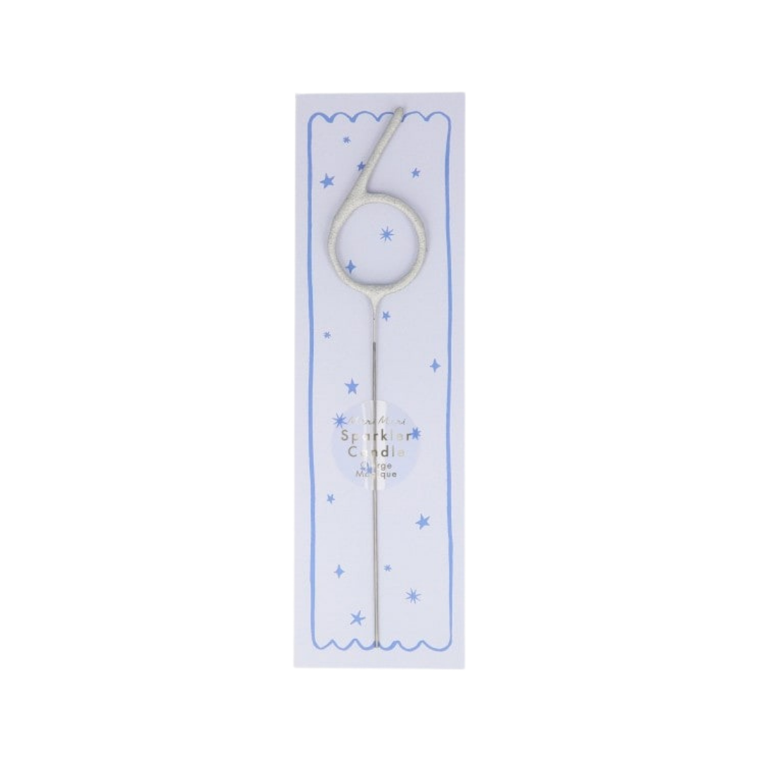 Silver Sparkler 6 Candle