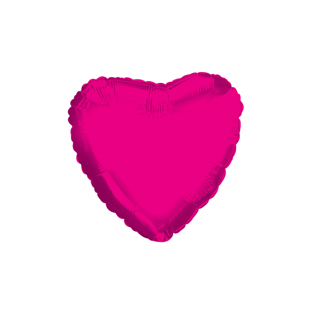 Hot Pink Heart-Shaped Foil Balloon, 18in