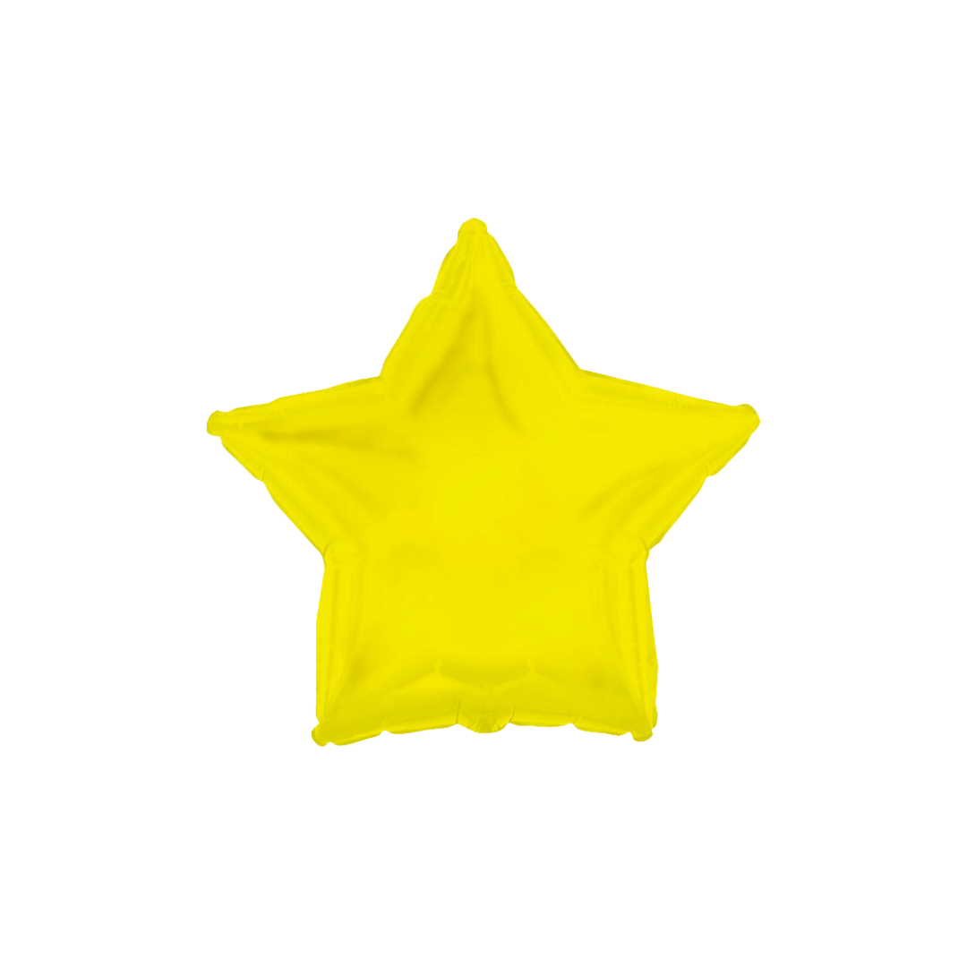 Yellow Star Foil Balloon, 18in