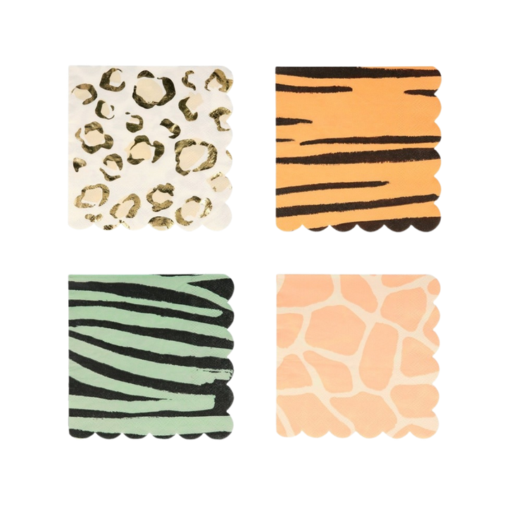 Safari Animal Print Cocktail Napkins