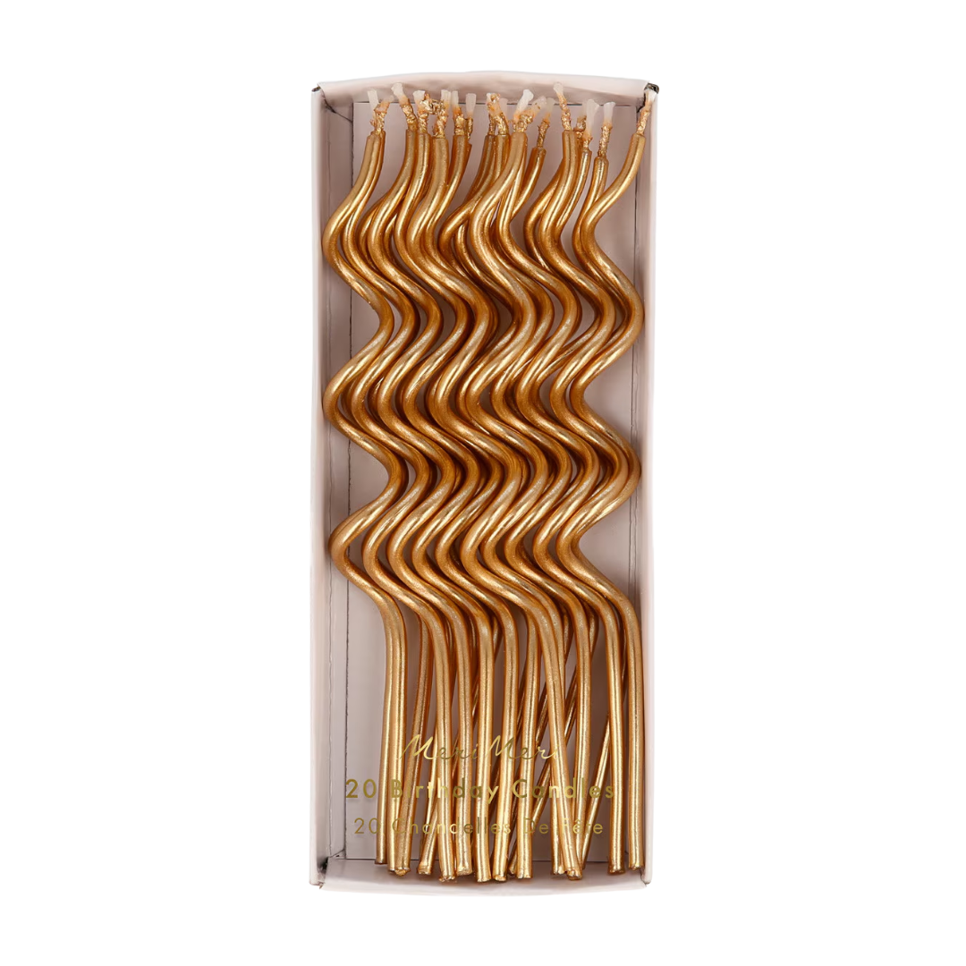 Gold Swirly Candles