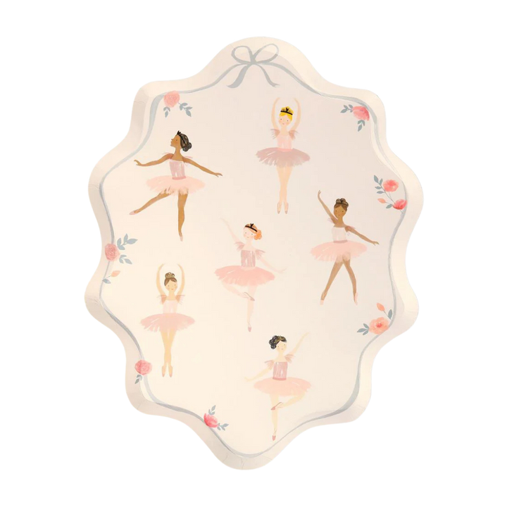 Peach Ballerina Theme Plates