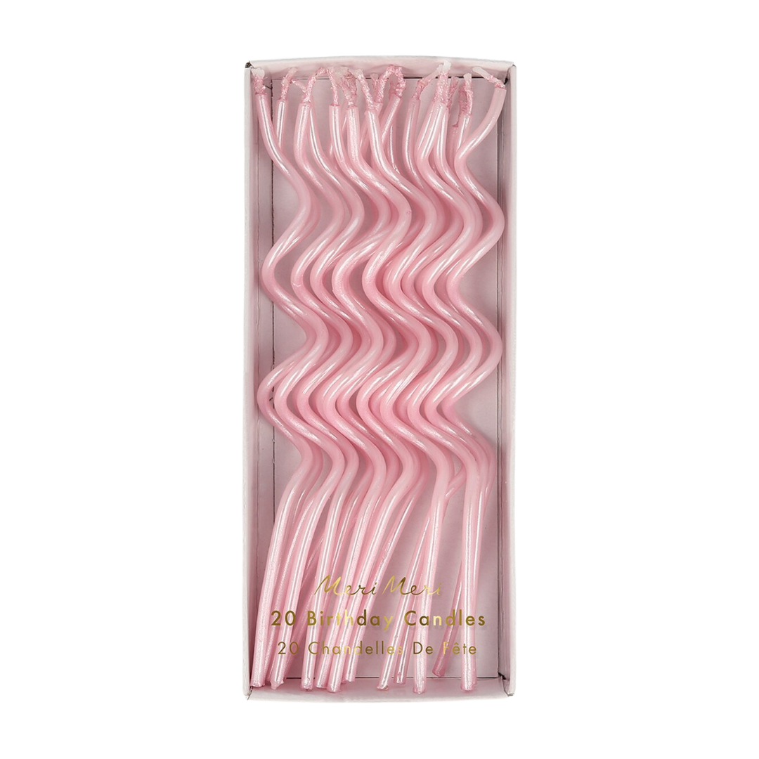 Pink Swirly Candles