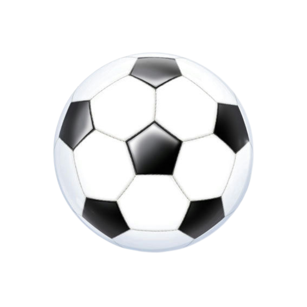 White Soccer Ball Foil Balloon, 22in