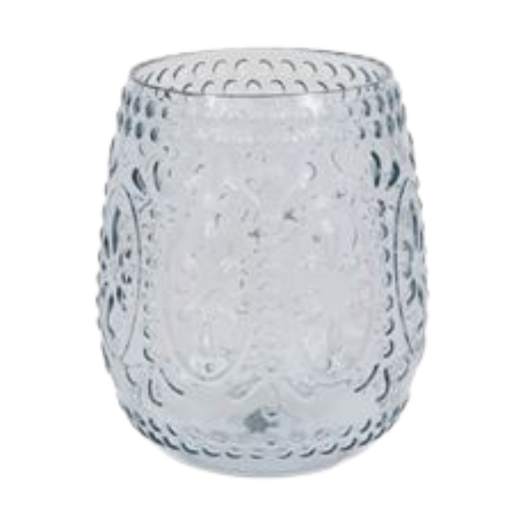 Blue Translucent Vintage Stemless Plastic Wine Glass
