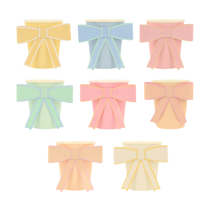 Pastel Bow Cups