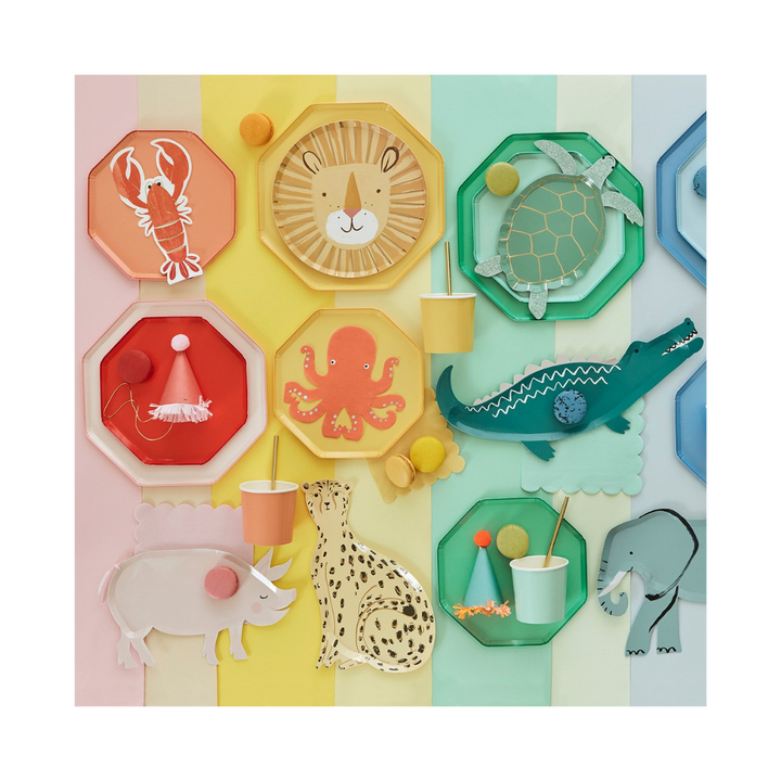 Pink Ballet Slipper Octagon Dinner Plates