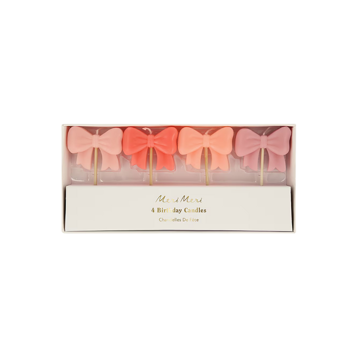 Pink Bow Candles