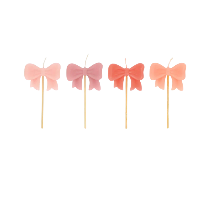 Pink Bow Candles