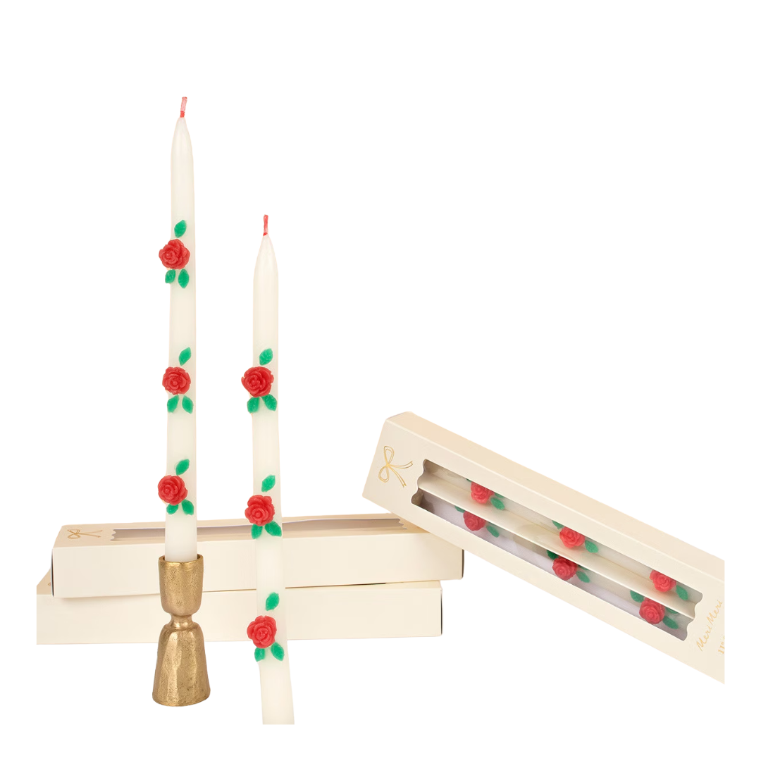 Rose Taper Candles