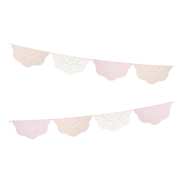 Pastel Broderie Anglaise Lace Pennant Garland