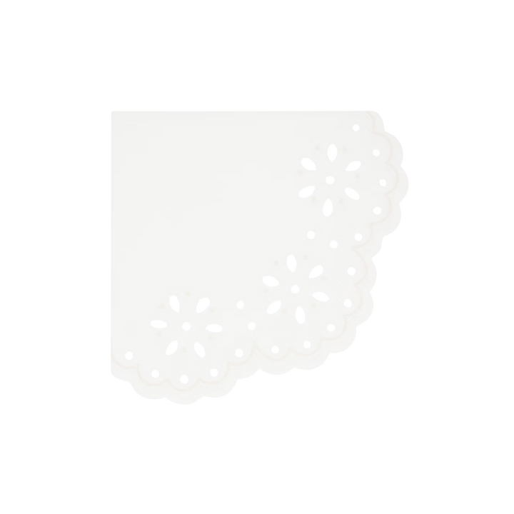 White Broderie Anglaise Lace Dinner Napkins!