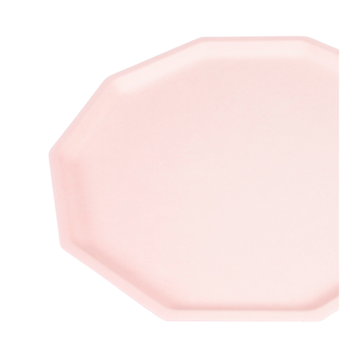 Pink Decagon Compostable Dinner Plates