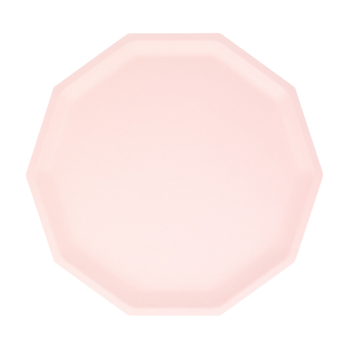 Pink Decagon Compostable Dinner Plates