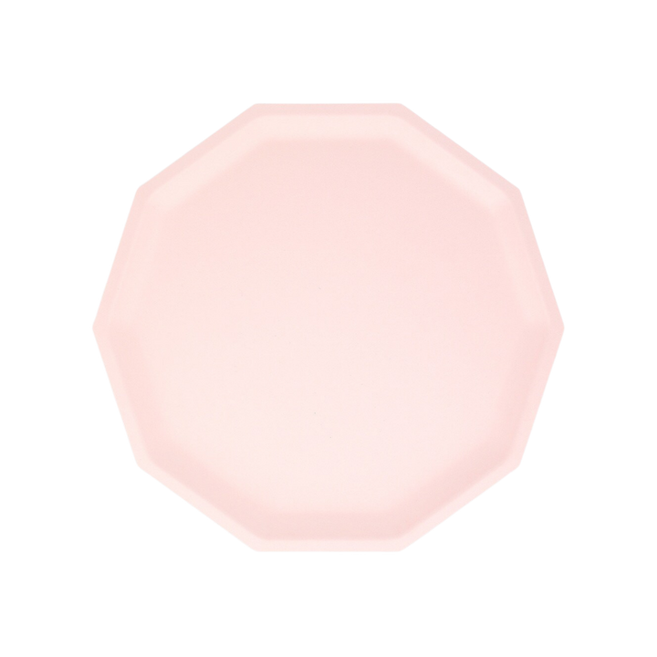 Pink Decagon Compostable Appetizer Plates