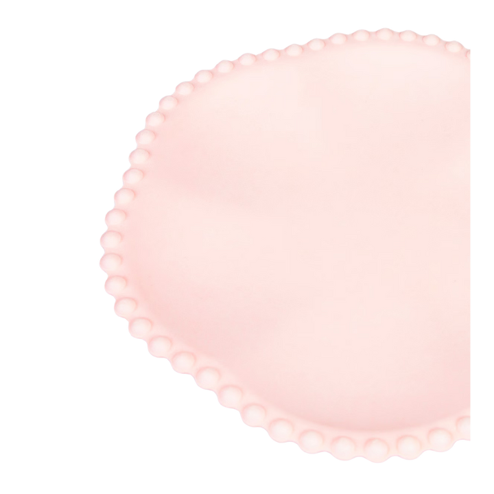 Pink Dot Edged Flower Compostable Appetizer Plates