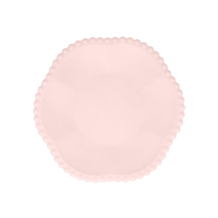 Pink Dot Edged Flower Compostable Appetizer Plates