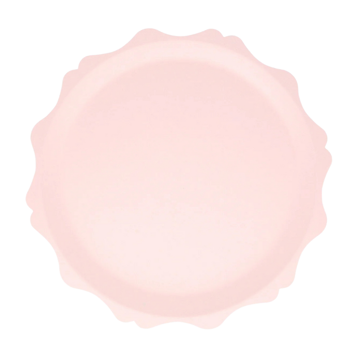 Pink Decorative Edge Compostable Dinner Plates