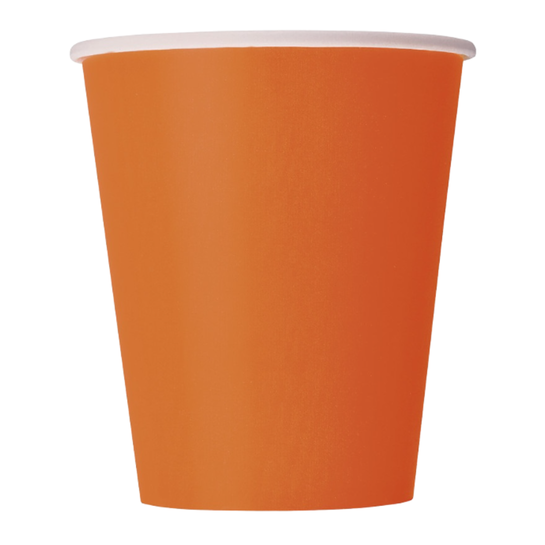 Orange Pumpkin Paper Cups