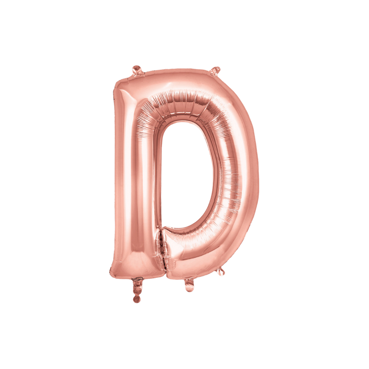Rose Gold Letter A - Z Foil Balloon, 34in