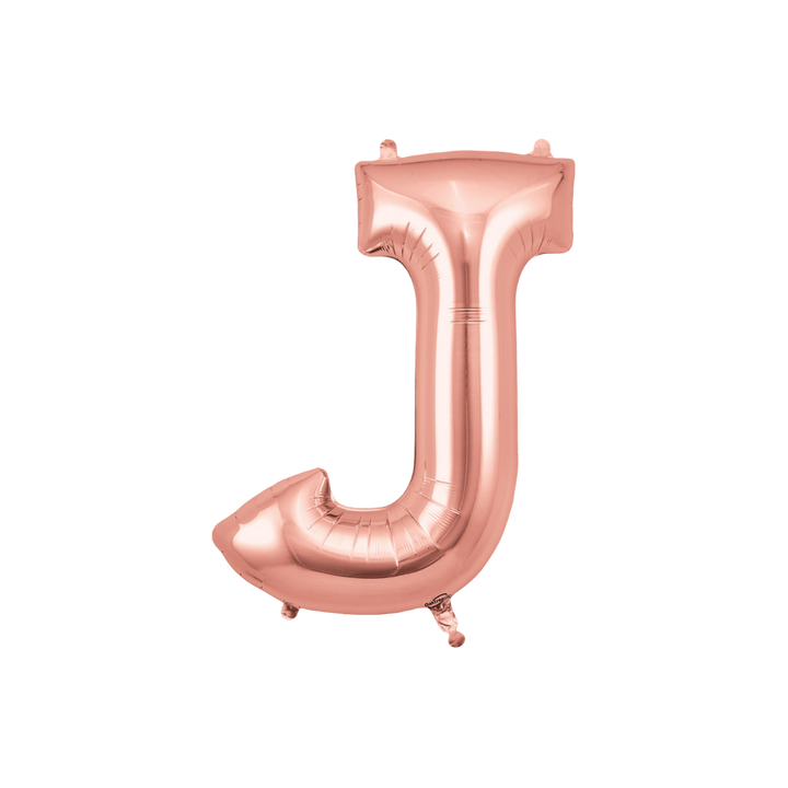 Rose Gold Letter A - Z Foil Balloon, 34in