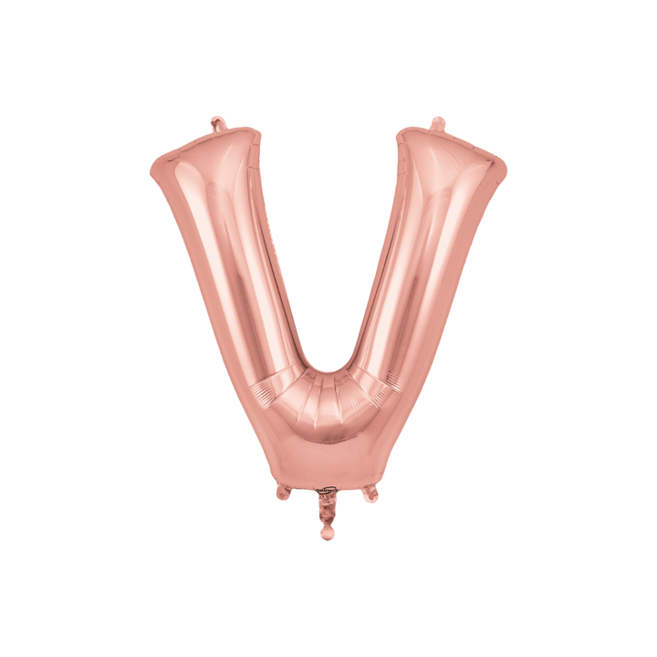 Rose Gold Letter A - Z Foil Balloon, 34in