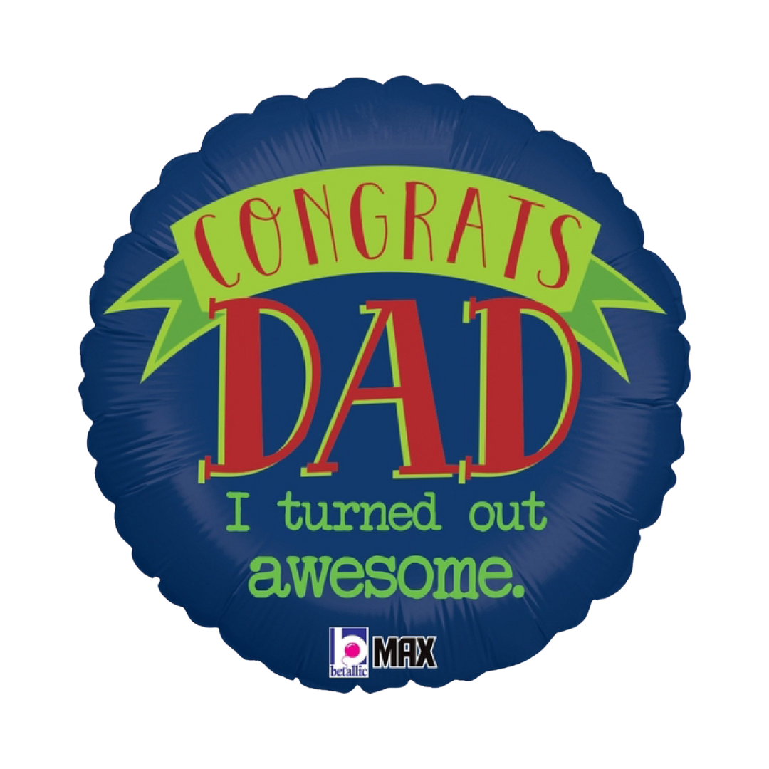 Blue Congrats Dad Foil Balloon, 18