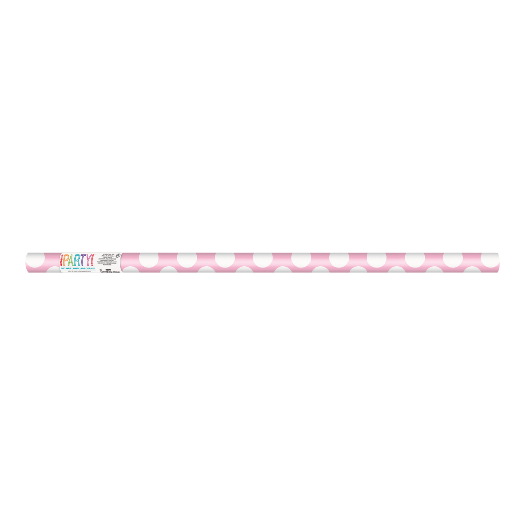 Pink Dotted Gift Wrap Roll