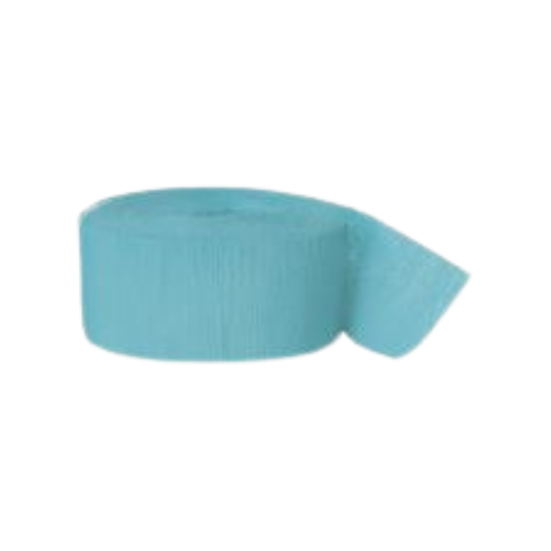 Terrific Teal Crepe Streamers