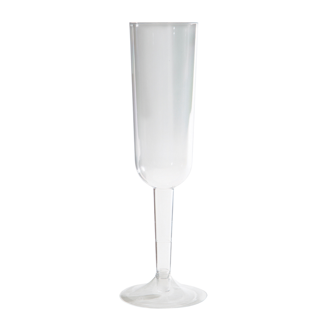 Clear Plastic Champagne Flutes