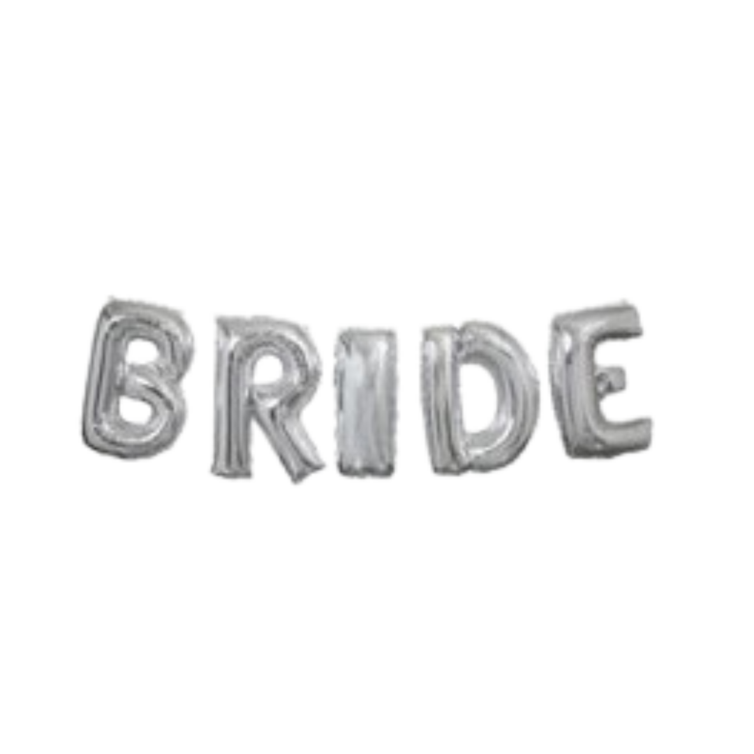 Silver Bride Banner Foil Balloon, 14in