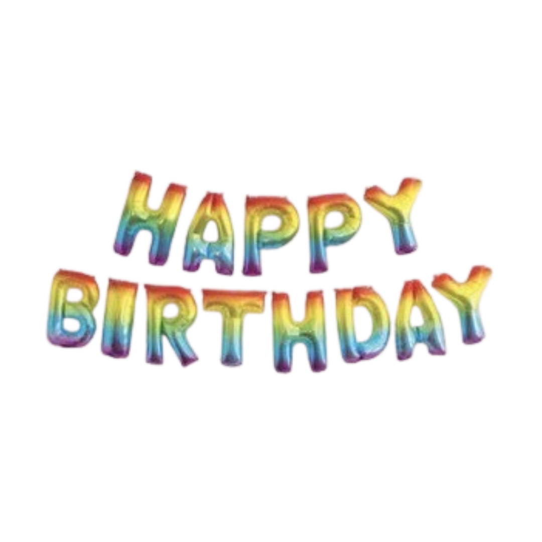 Rainbow Happy Birthday, 14in