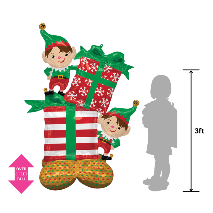 Life-Size Christmas Elves Foil Balloon, Giant