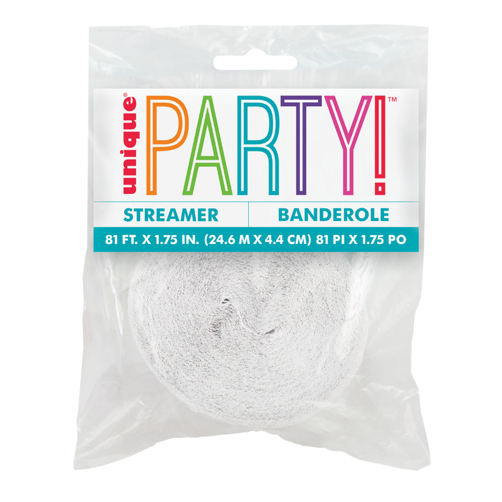White Crepe Streamers