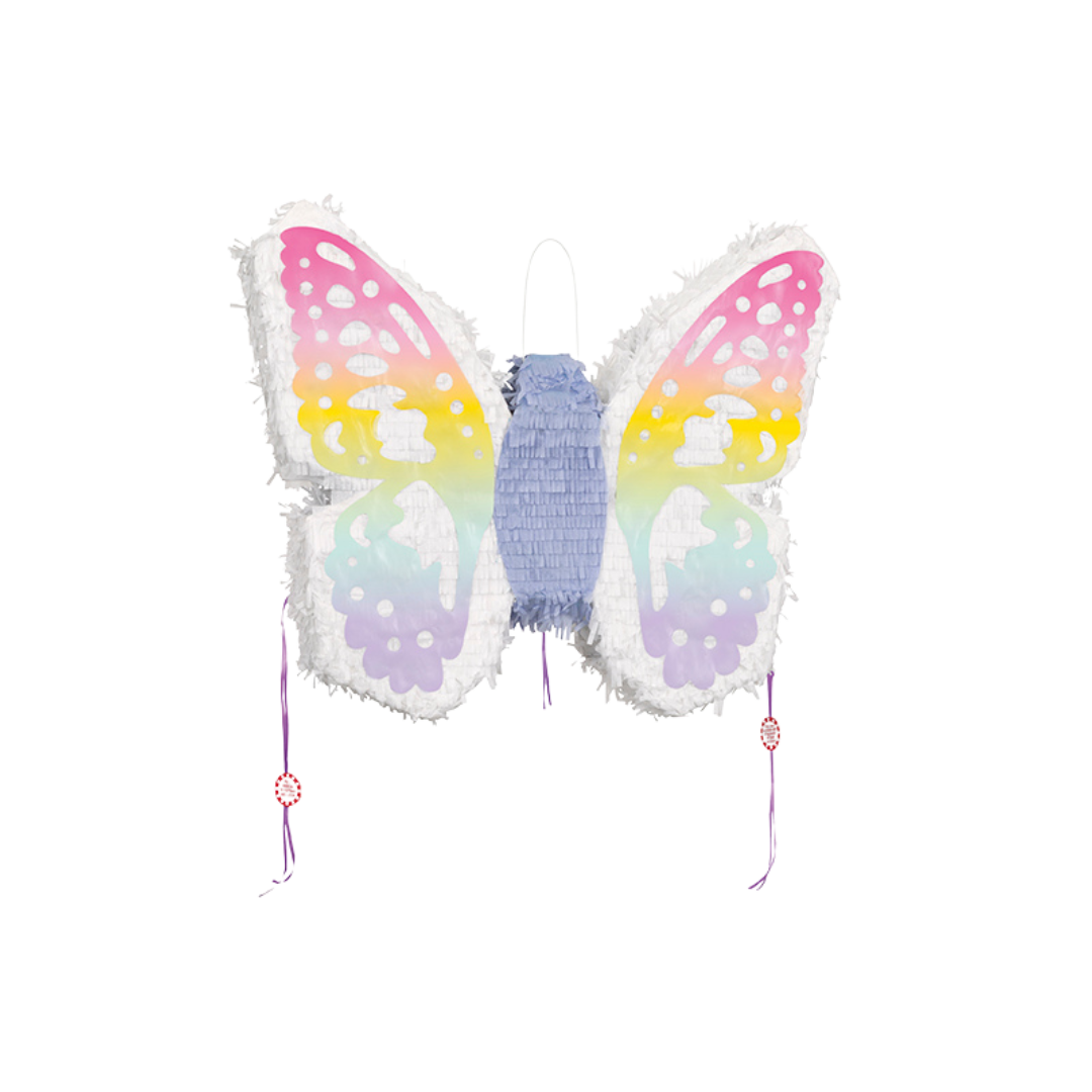 Pastel Butterfly Pull String Piñata