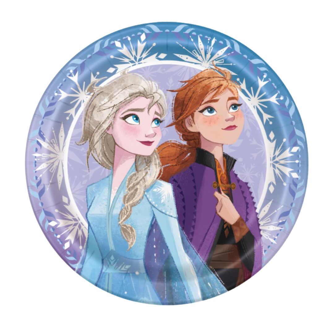 Blue and Purple Frozen Large Dinner Plates