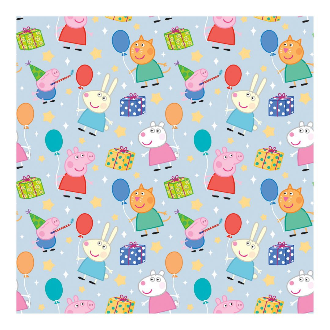 Blue and Pink Peppa Pig Gift Wrap Roll