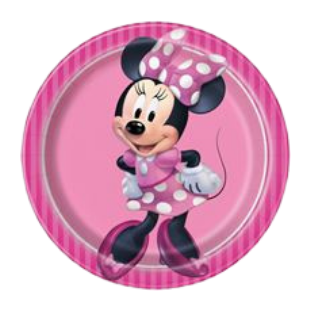 Pink Minnie Mouse Small Dessert Plate