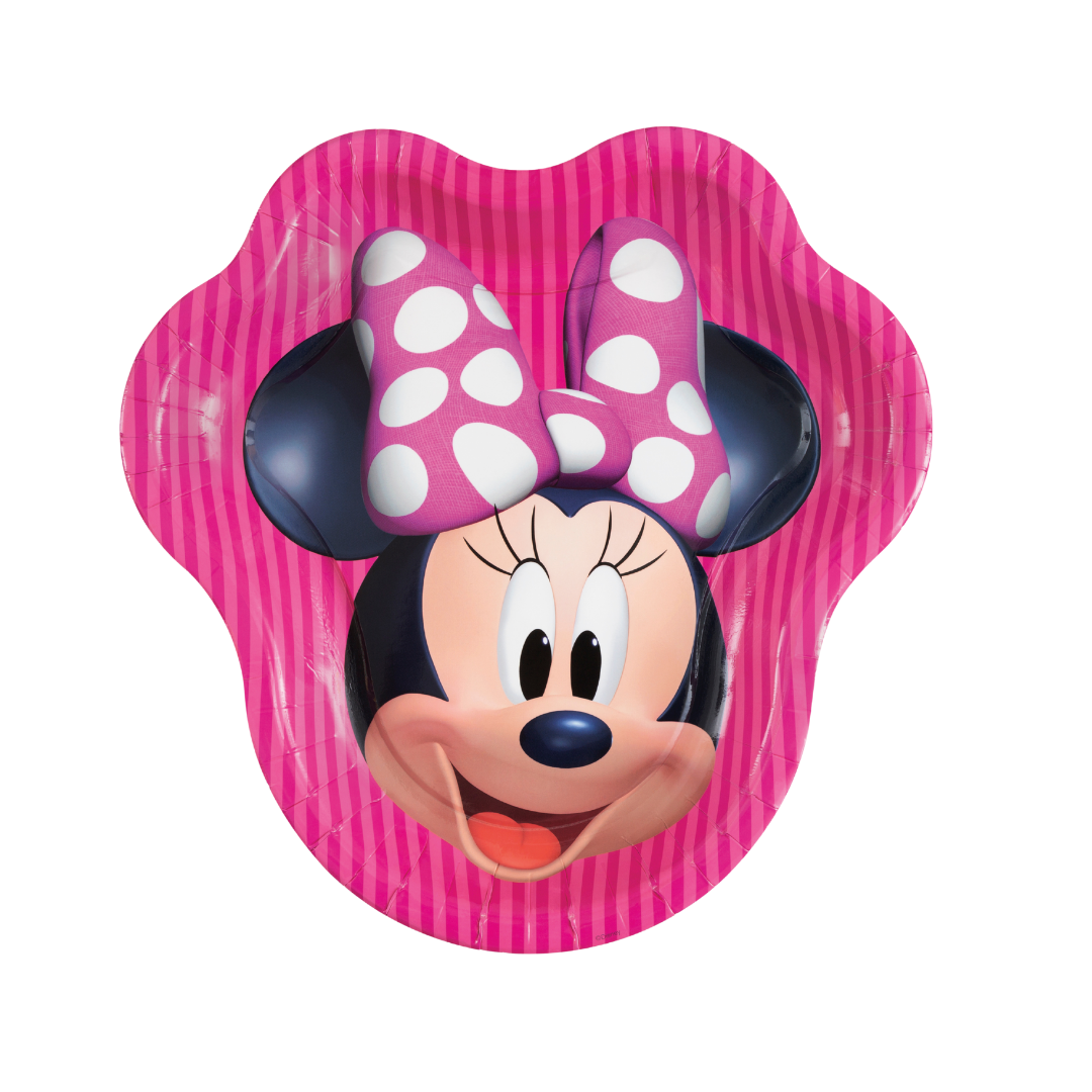 Pink Minnie Mouse Shaped Large Dinner Plates