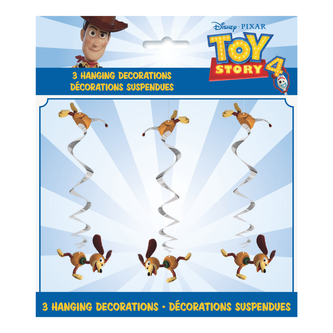 Brown Toy Story Hanging Swirl Decorations - 3 Pcs