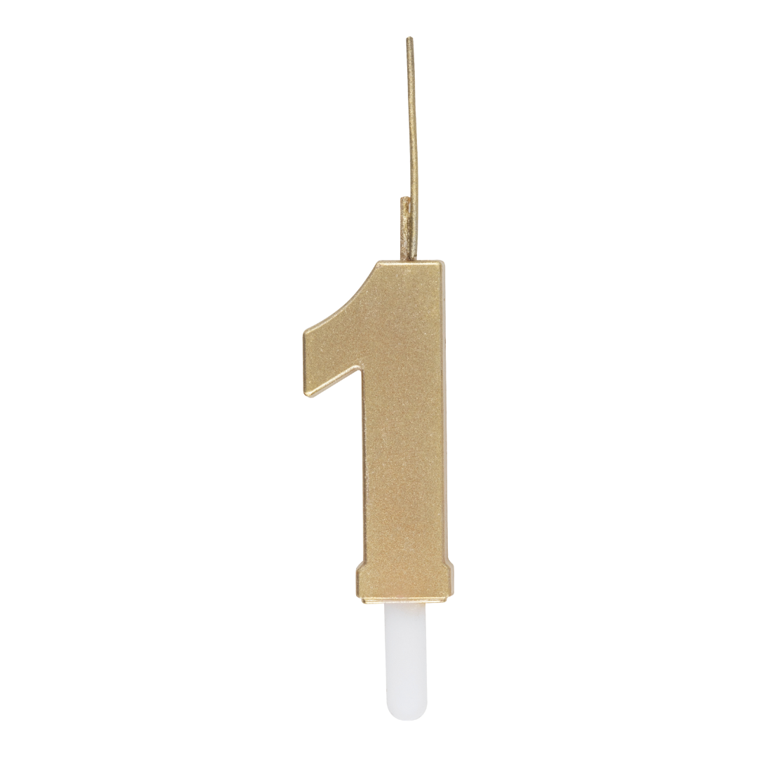 Gold Sparkler Number 1 Candle