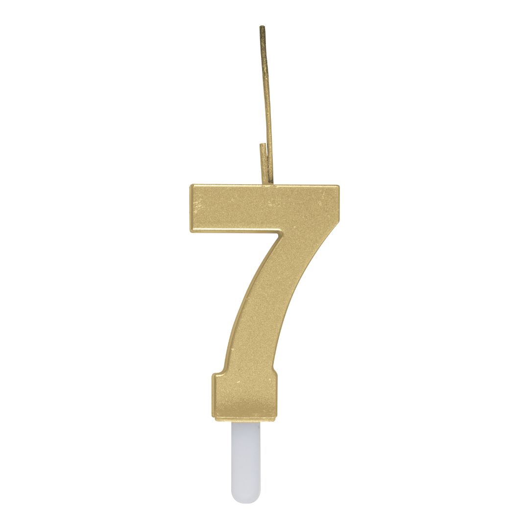 Gold Sparkler Number 7 Candle